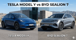 Tesla Model Y vs BYD Sealion 7 Comparison