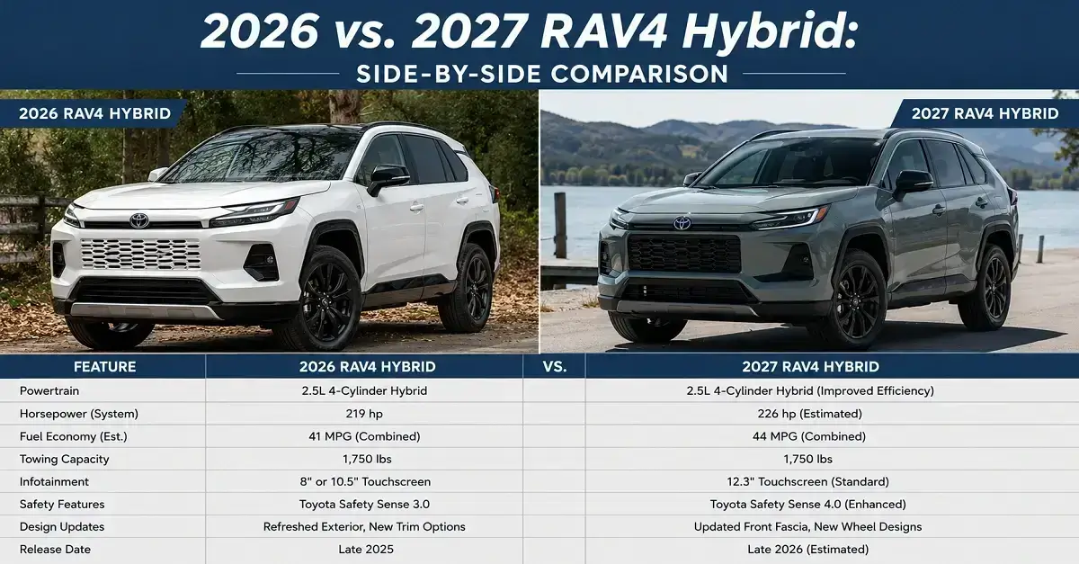 2026 vs. 2027 RAV4 Hybrid Comparison
