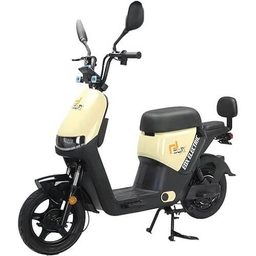 EOX OLO Low Speed Electric Scooter – 45Km Mileage, Pastel Yellow & Black