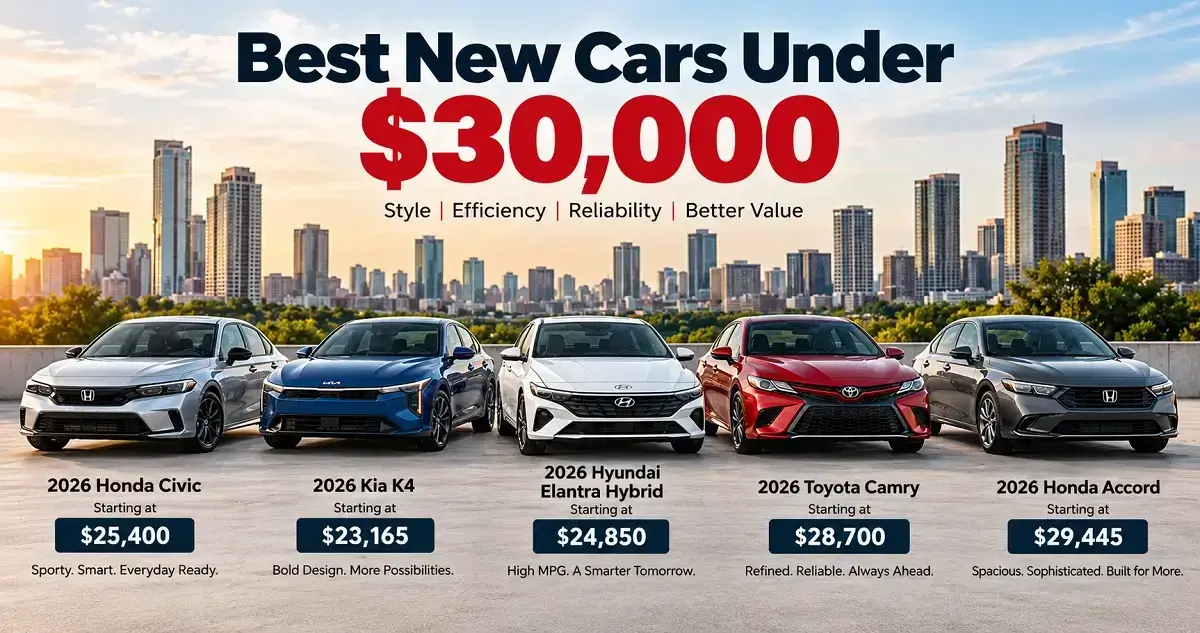 New Cars Under $30,000