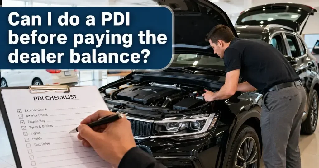PDI Before Paying Dealer Balance
