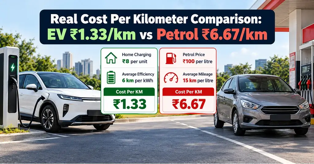 Real Cost Per Kilometer Ev vs Petrol