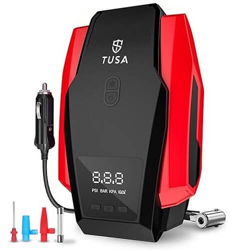 TUSA Drive X 12V DC Portable Tyre Inflator – 150 PSI, Air Compressor
