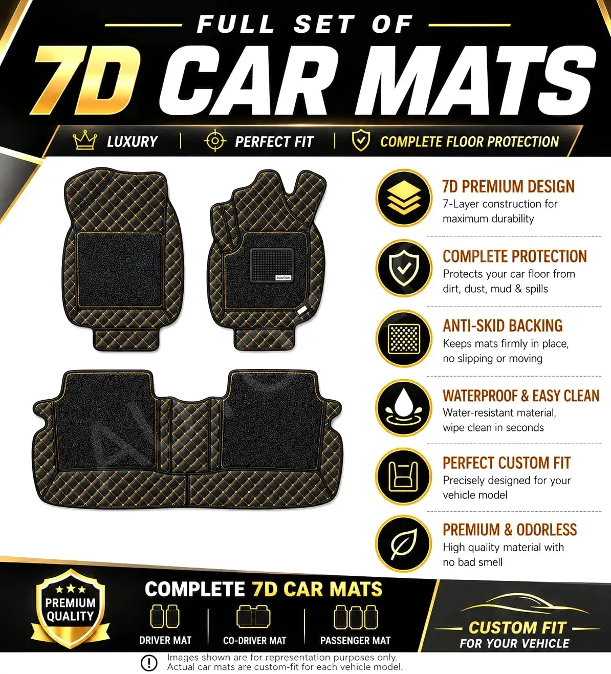 7D Car Floor Mats