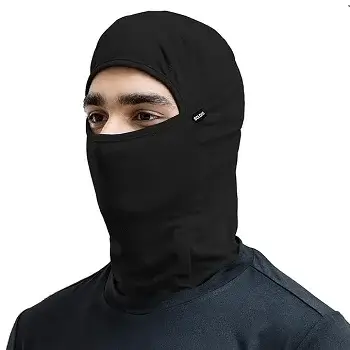 Boldfit face mask for Bikers Full face mask for Bikers Helmet Head Cover Balaclava for Men Bike Riding & Biker Head Cover for Helmet for Men Balaclava for Adult Black Masks for Bike Riding – Black